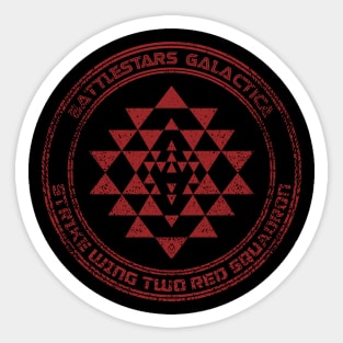 Battlestar Red Squadron Patch Sticker